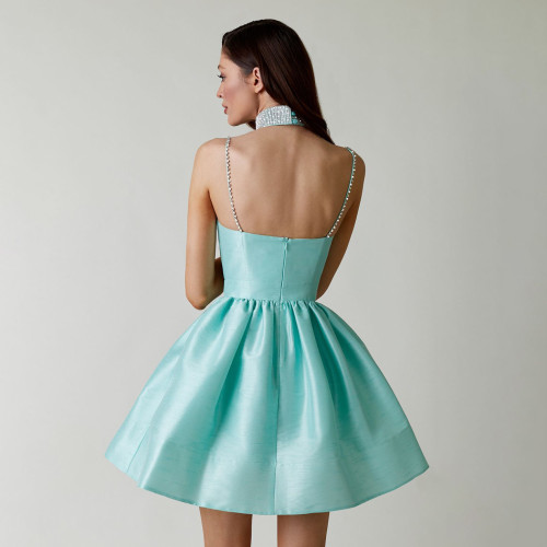 Rhinestone Strap Mini Dress