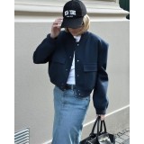 ihoov Oversized Utility Jacket with Stand Collar