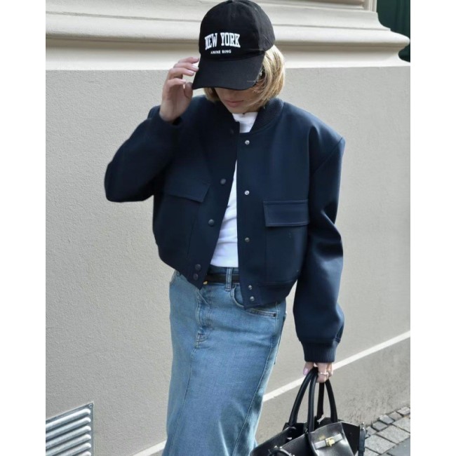 ihoov Oversized Utility Jacket with Stand Collar
