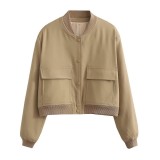 ihoov Oversized Utility Jacket with Stand Collar