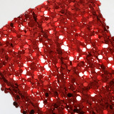 Fashion Sexy Strap Sequin Long Evening Dress