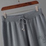Autumn Knit Hoodie Sweater and Wide-Leg Pants Set