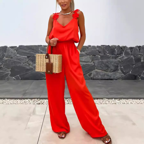 Sleeveless Pocket Jumpsuit by ihoov