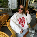 Heart Pattern Sweater for Women