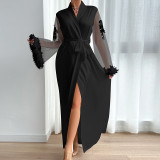 Lace Long Sleeve Cool Touch Robe