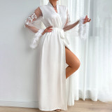 Lace Long Sleeve Cool Touch Robe