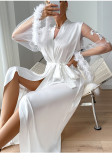 Lace Long Sleeve Cool Touch Robe