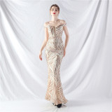 Waist-Cinching Vest Evening Dress