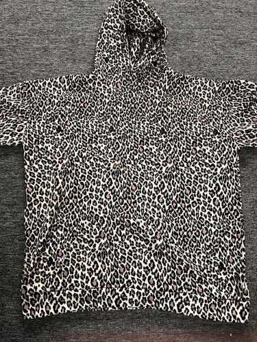 Wild Leopard Print Oversized Zip-Up Hoodie