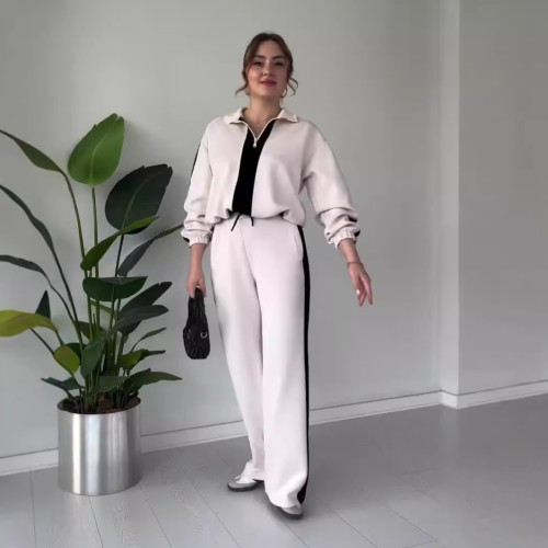 Trendy Color-Blocked Cozy Knit Two-Piece Set