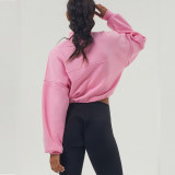 Thickened sports yoga wear long-sleeved fitness sweatshirt for women hoodies