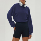 Thickened sports yoga wear long-sleeved fitness sweatshirt for women hoodies