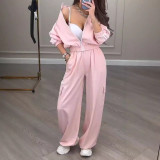 ihoov Polyester Long Sleeve Fashion Casual Set