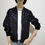 Trendy Velvet Sequin Jacket for Women