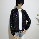 Trendy Velvet Sequin Jacket for Women