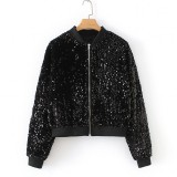 Trendy Velvet Sequin Jacket for Women