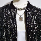 Trendy Velvet Sequin Jacket for Women