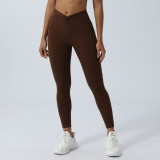 Peach Lift and Core Support Twisted V-Shape High-Waist Yoga Pants