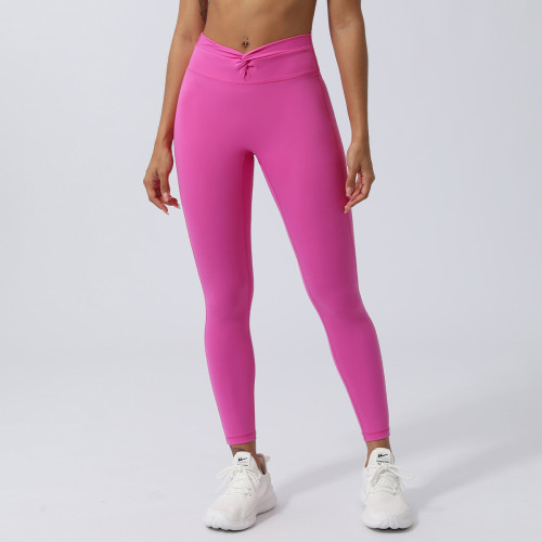 Peach Lift and Core Support Twisted V-Shape High-Waist Yoga Pants