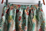 Vintage Jacquard Pleated High-Waisted A-Line Midi Skirt