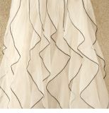 Ruffled Hem Midi A-Line Tulle Skirt