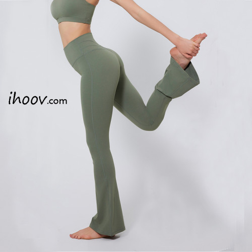 Barely There High-Waist Flared Leggings for Dance and Yoga pants