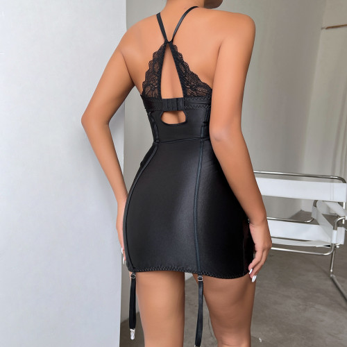 Lace-Trimmed Strapless Sensual Wrap Lingerie