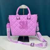 Stylish Versatile Grid Embroidery Tote Bag