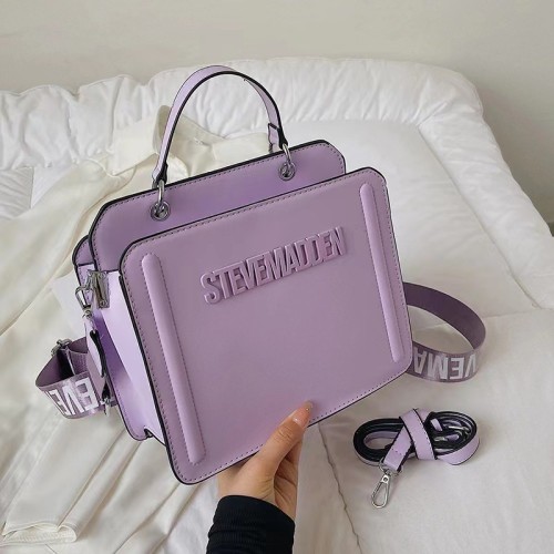 Pu Letter Print Shoulder Bag