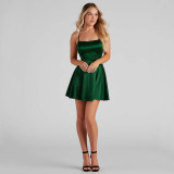 Sleeveless Strap Mini Dress