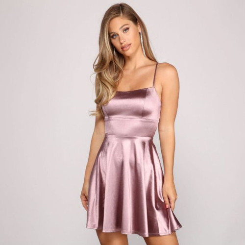 Sleeveless Strap Mini Dress