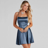 Sleeveless Strap Mini Dress