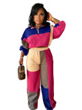 Color-Block Waist-Cinching Two-Piece Set