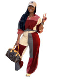 Color-Block Waist-Cinching Two-Piece Set
