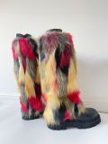 Faux Fur High-Top Leg Warmers for Women