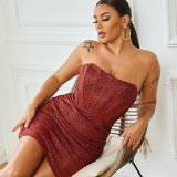 Off-Shoulder Corset Bodycon Dress