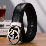 Paul Men's Double Layer Cowhide Automatic Buckle Belt