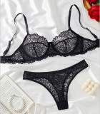 Strappy Bra Set Breathable Back Lingerie