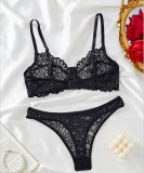 Strappy Bra Set Breathable Back Lingerie
