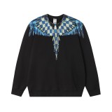 Round Neck Marcelo Lightning Blade Couple's Hoodie with Colorful Feather Phantom Wings