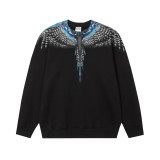 Round Neck Marcelo Lightning Blade Couple's Hoodie with Colorful Feather Phantom Wings