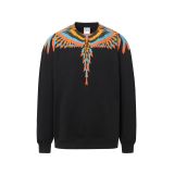 Round Neck Marcelo Lightning Blade Couple's Hoodie with Colorful Feather Phantom Wings