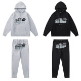 Men's padded (with fleece) top Sweatshirt Hoodie Jogger Pants Set