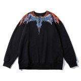 Round Neck Marcelo Lightning Blade Couple's Hoodie with Colorful Feather Phantom Wings