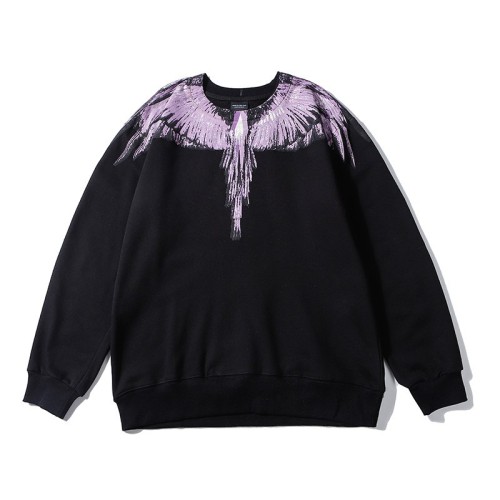 Round Neck Marcelo Lightning Blade Couple's Hoodie with Colorful Feather Phantom Wings