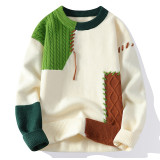 Casual Round Neck Loose Fit Knit Sweater for teenager
