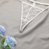 Lace Lingerie Set with Thin T-Back Panties and Bra