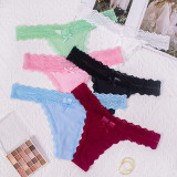 Multicolor Cotton Lace Women's Panties