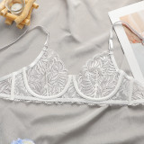 Lace Lingerie Set with Thin T-Back Panties and Bra
