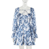 Ihoov Floral Tie-Front A-Line Dress for a Relaxed Getaway